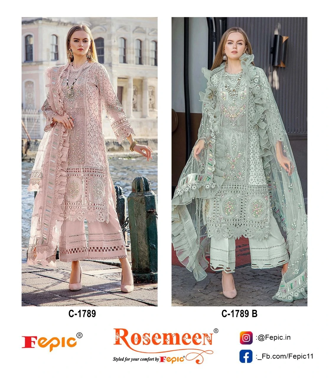 Fepic C 1789 Pure Cotton Wholesale Pakistani Salwar Suit Catalog — Wholesale Salwar Suits, MPA wholesale from Surat — view 6
